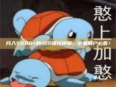 新野月入5000+的iOS赚钱神器，苹果用户必看！